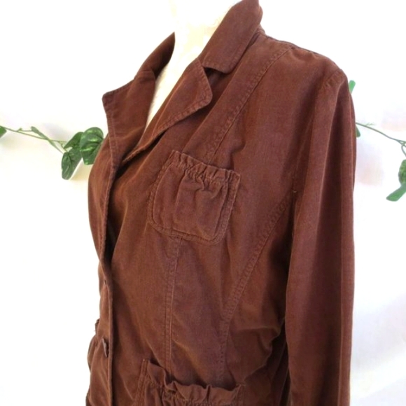 BB's Closet Vintage Jacket Honey Brown Micro Wale Corduroy Blazer Size L - Picture 2 of 11
